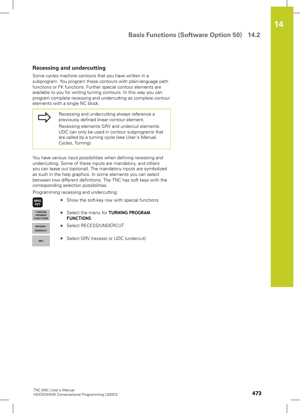 Recessing and undercutting | HEIDENHAIN TNC 640 (34059x-02) User Manual | Page 473 / 662