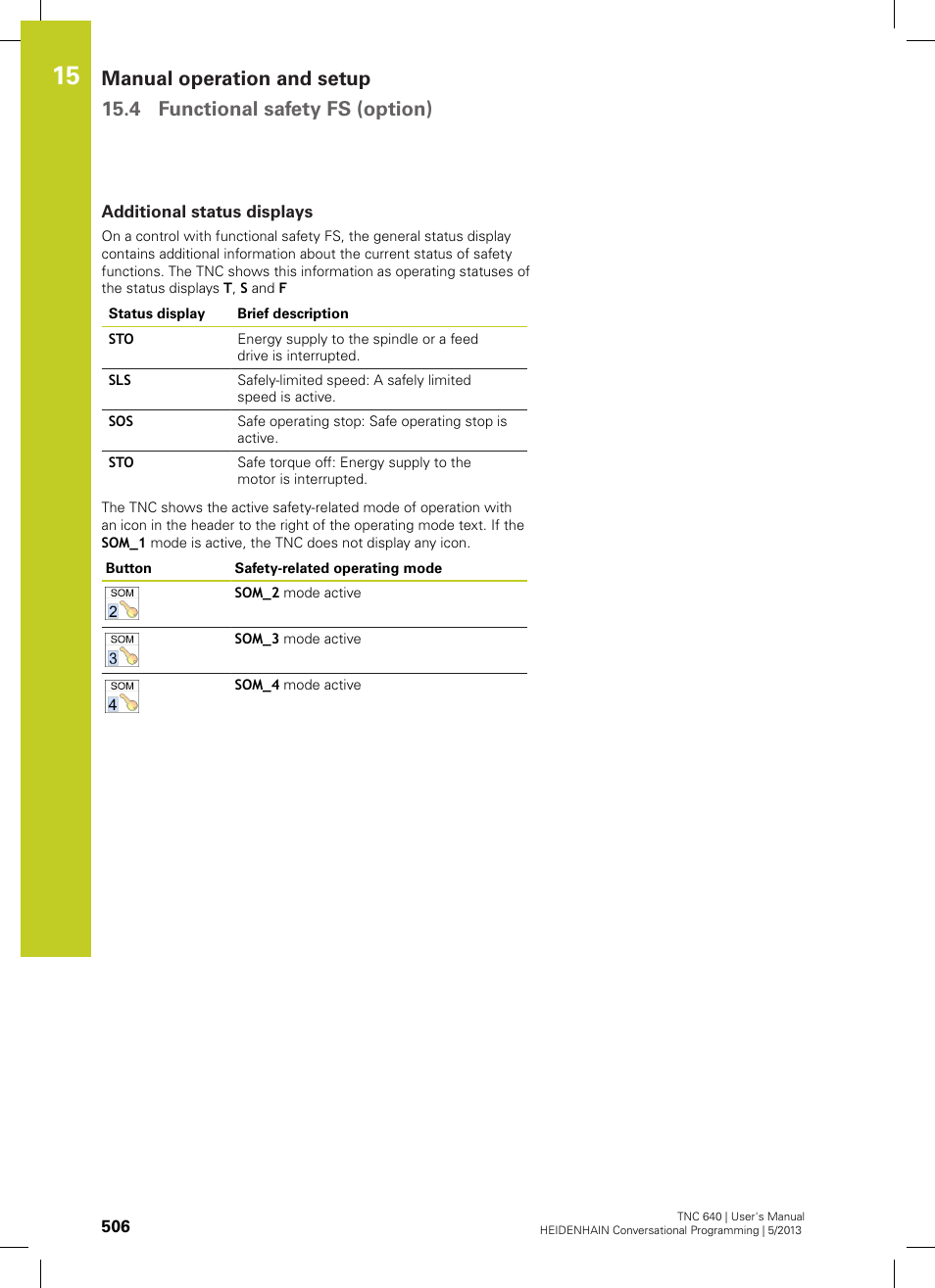 Additional status displays | HEIDENHAIN TNC 640 (34059x-02) User Manual | Page 506 / 662