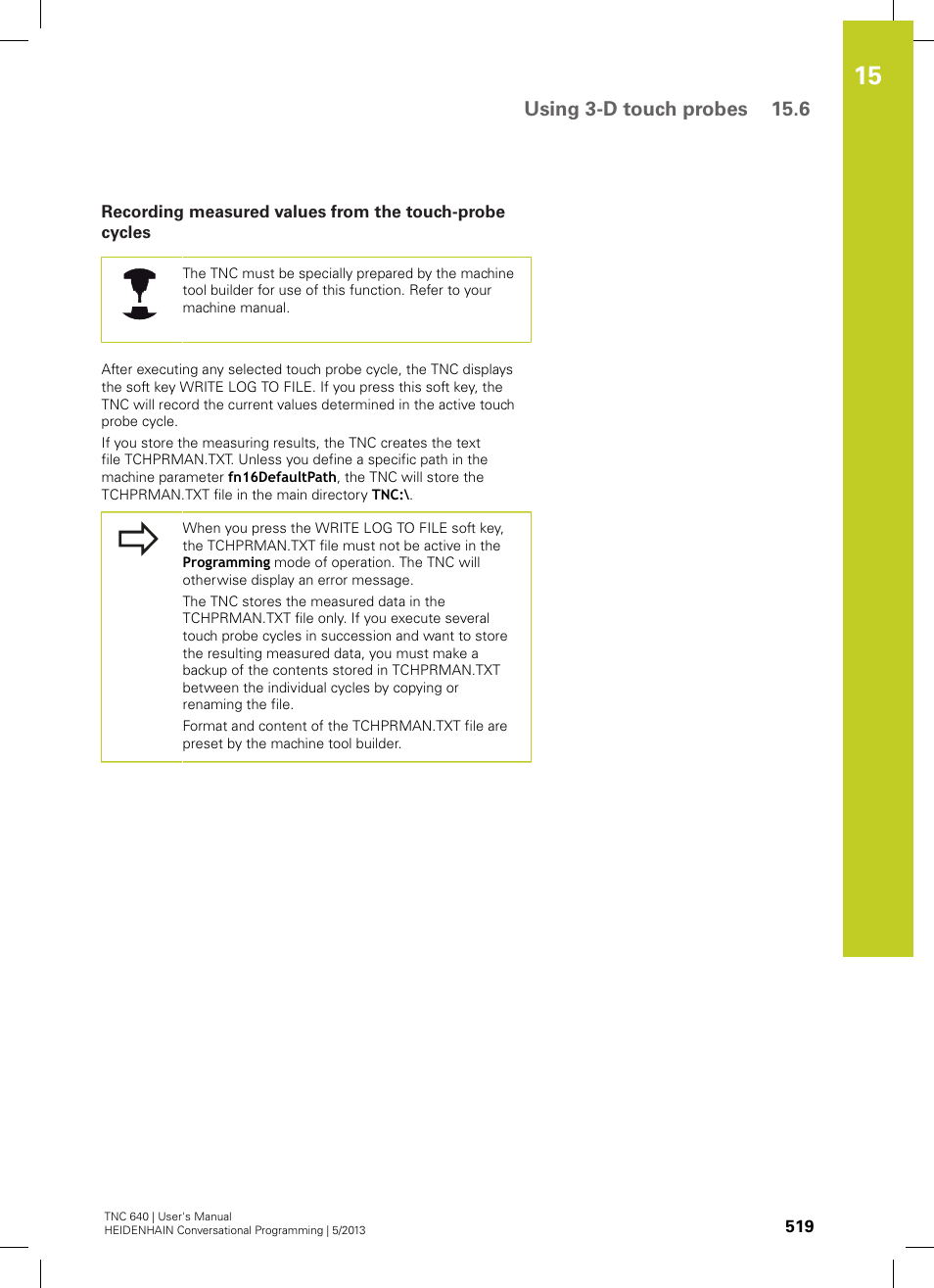 Using 3-d touch probes 15.6 | HEIDENHAIN TNC 640 (34059x-02) User Manual | Page 519 / 662