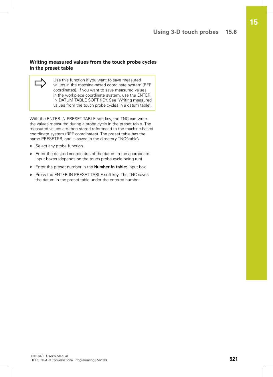 Using 3-d touch probes 15.6 | HEIDENHAIN TNC 640 (34059x-02) User Manual | Page 521 / 662