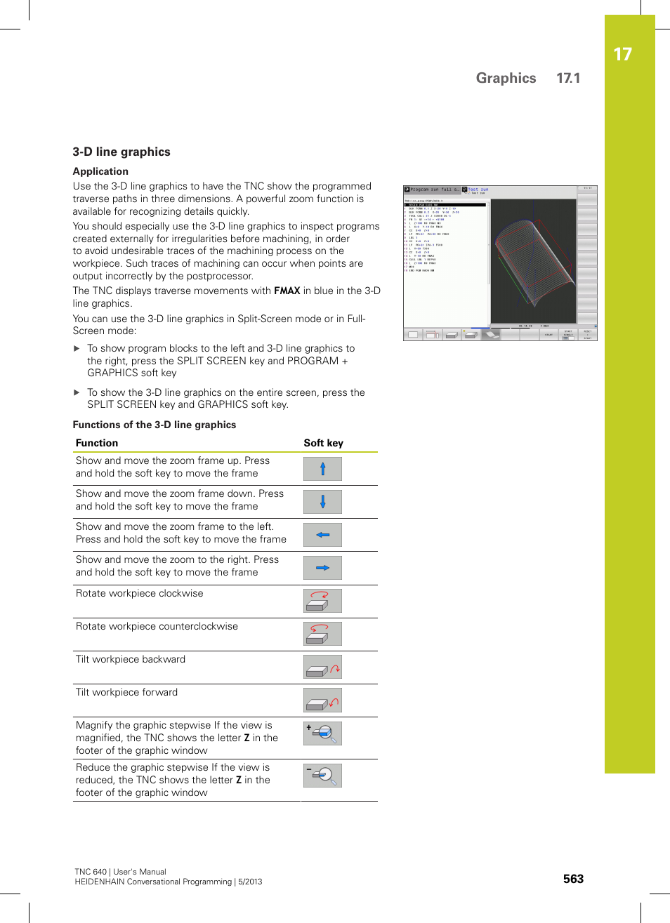D line graphics, Graphics 17.1 | HEIDENHAIN TNC 640 (34059x-02) User Manual | Page 563 / 662