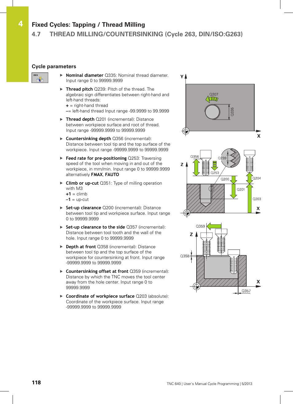 Cycle parameters | HEIDENHAIN TNC 640 (34059x-02) Cycle programming User Manual | Page 118 / 581