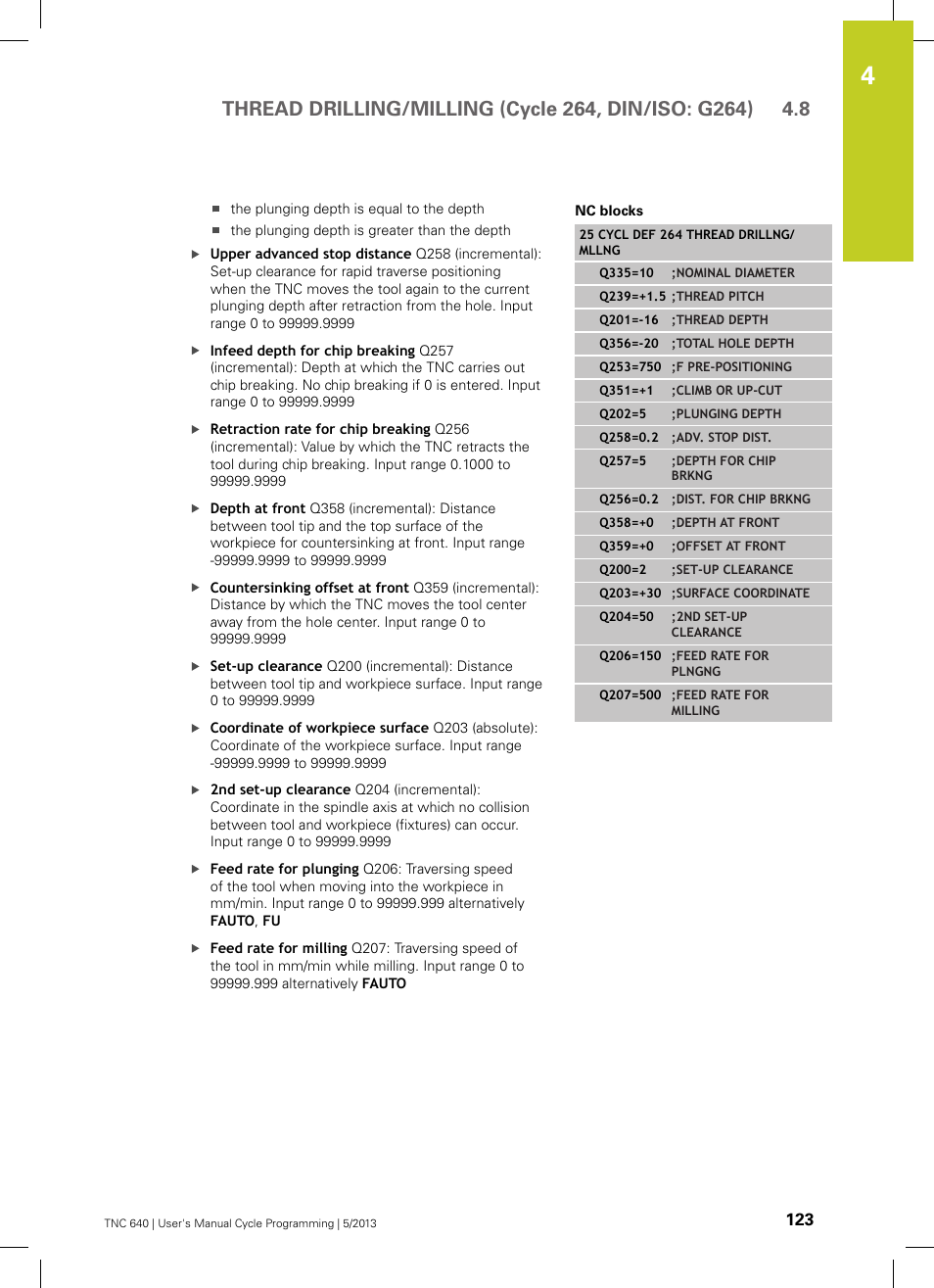 HEIDENHAIN TNC 640 (34059x-02) Cycle programming User Manual | Page 123 / 581