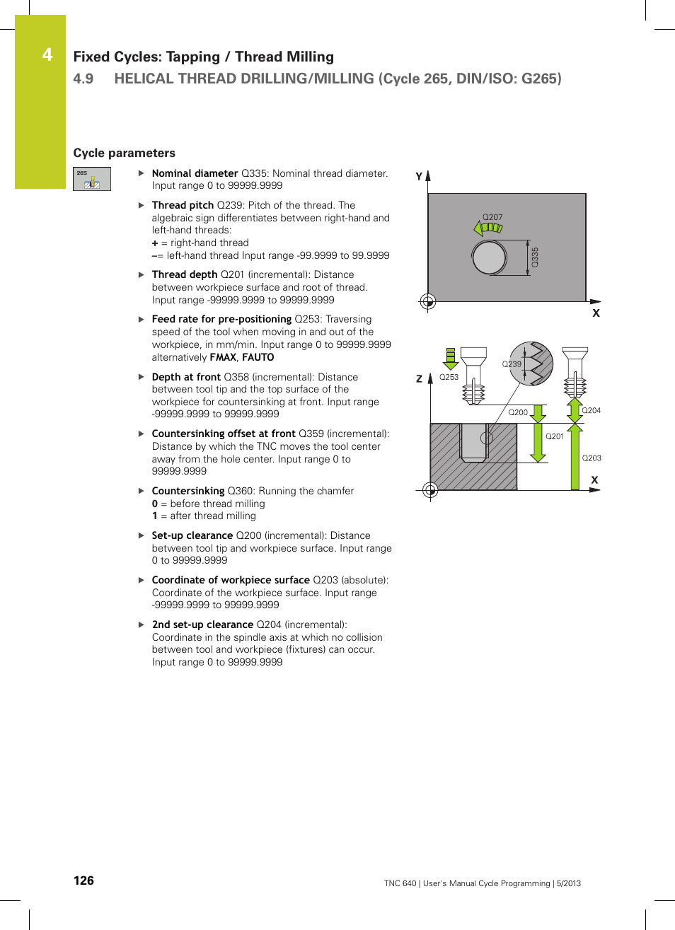 Cycle parameters | HEIDENHAIN TNC 640 (34059x-02) Cycle programming User Manual | Page 126 / 581