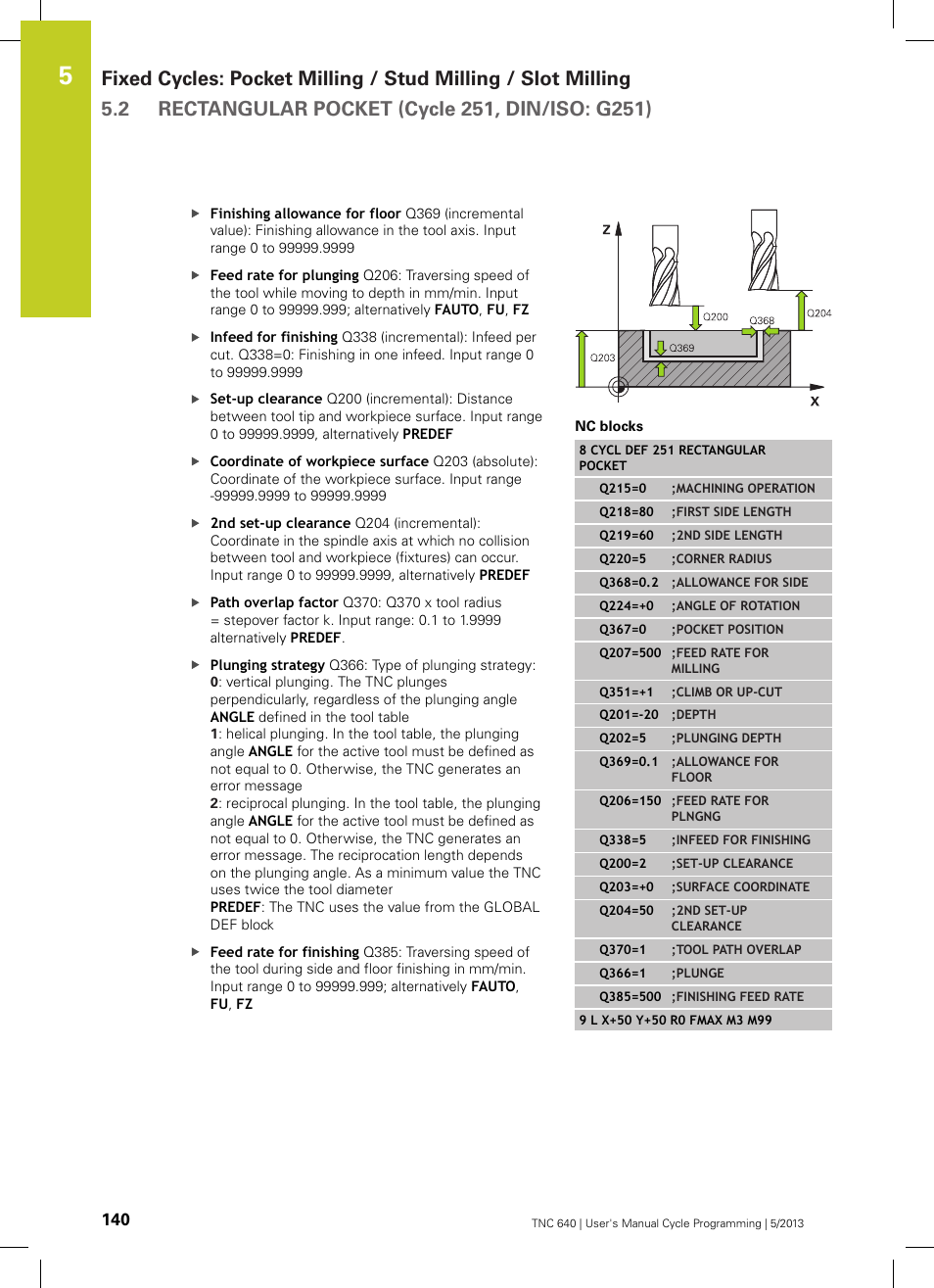 HEIDENHAIN TNC 640 (34059x-02) Cycle programming User Manual | Page 140 / 581