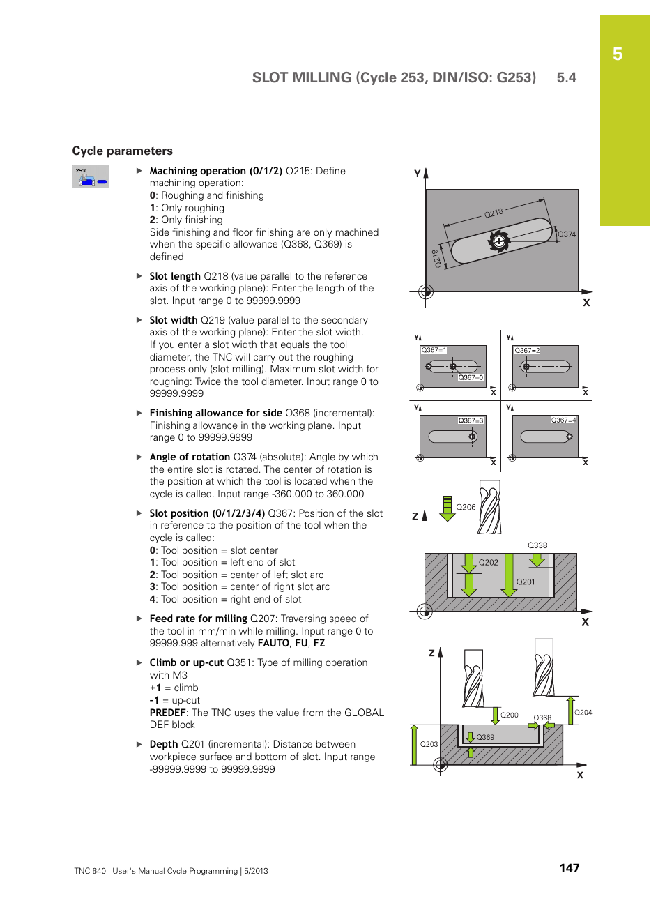 Cycle parameters | HEIDENHAIN TNC 640 (34059x-02) Cycle programming User Manual | Page 147 / 581