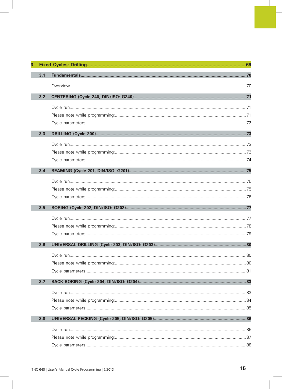 HEIDENHAIN TNC 640 (34059x-02) Cycle programming User Manual | Page 15 / 581