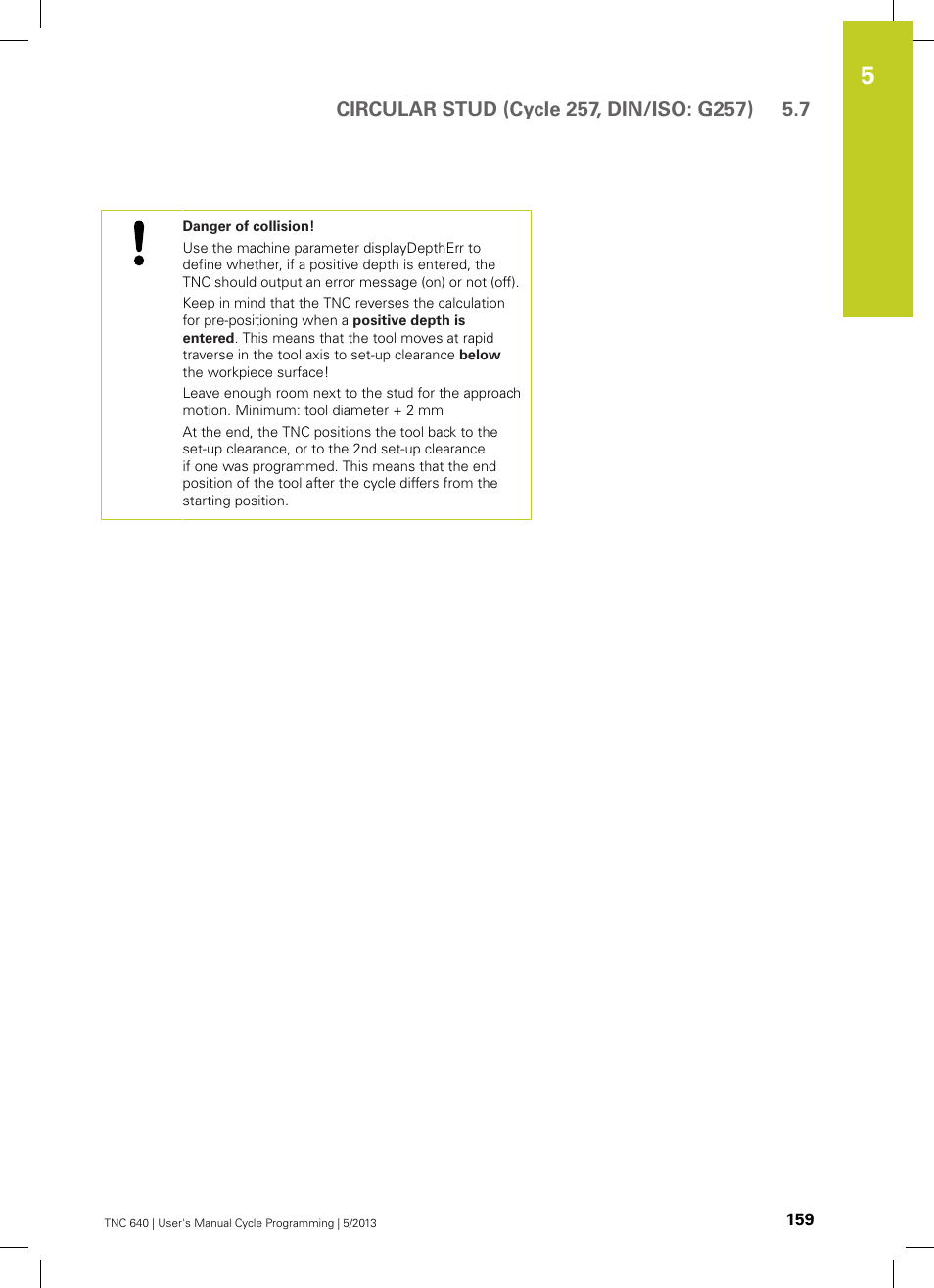 HEIDENHAIN TNC 640 (34059x-02) Cycle programming User Manual | Page 159 / 581