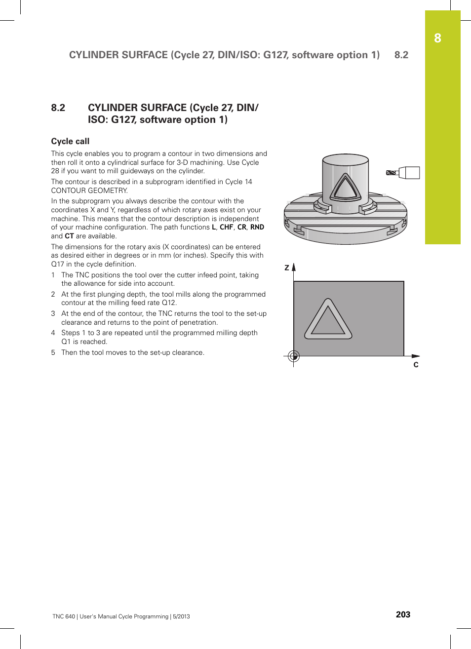 Cycle call | HEIDENHAIN TNC 640 (34059x-02) Cycle programming User Manual | Page 203 / 581