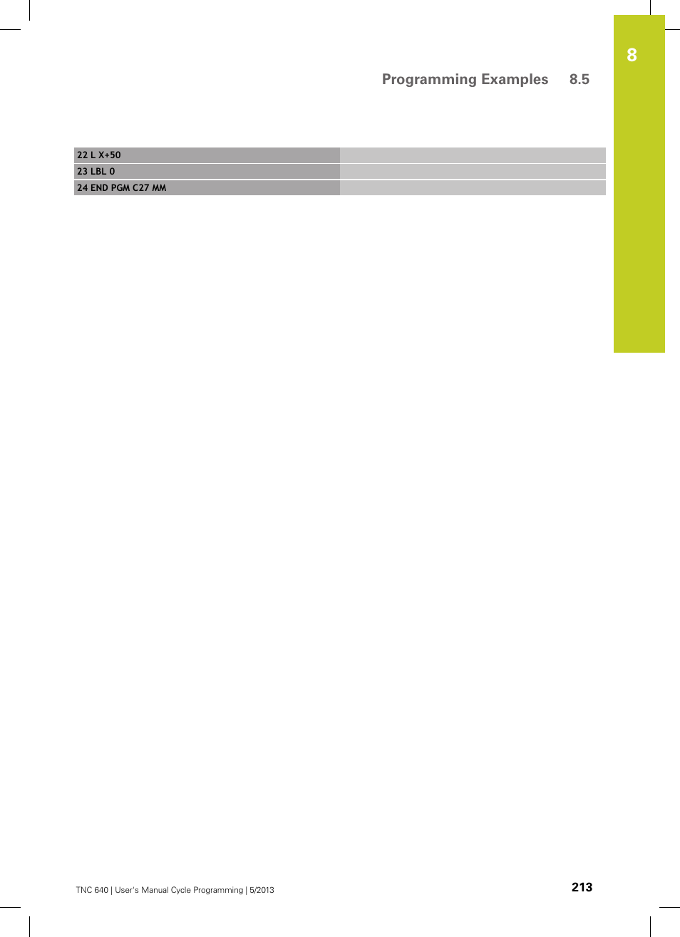 HEIDENHAIN TNC 640 (34059x-02) Cycle programming User Manual | Page 213 / 581