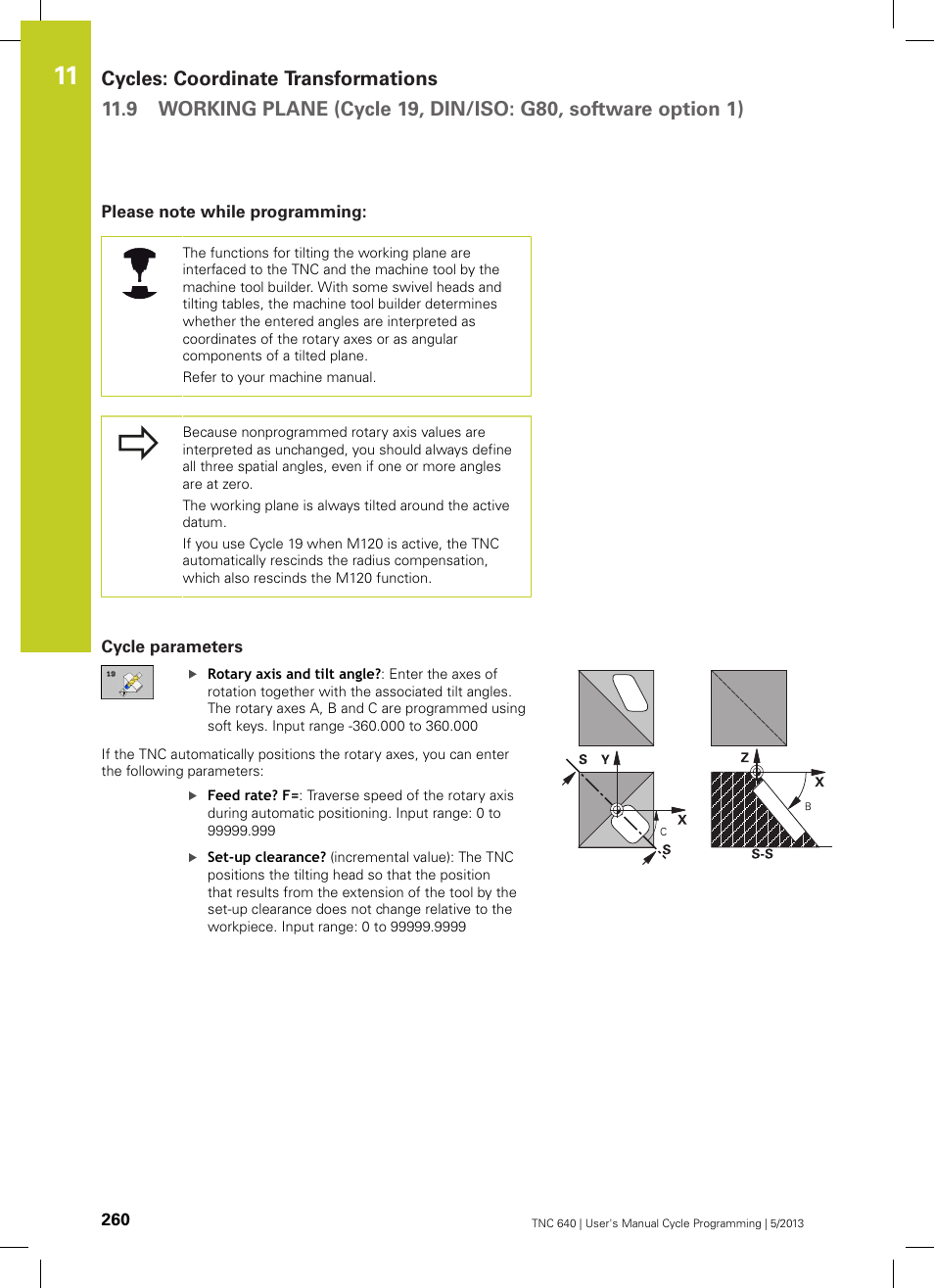 Please note while programming, Cycle parameters | HEIDENHAIN TNC 640 (34059x-02) Cycle programming User Manual | Page 260 / 581