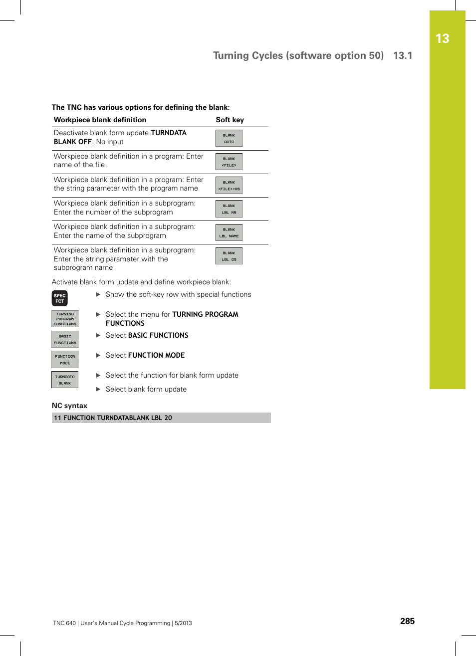 HEIDENHAIN TNC 640 (34059x-02) Cycle programming User Manual | Page 285 / 581
