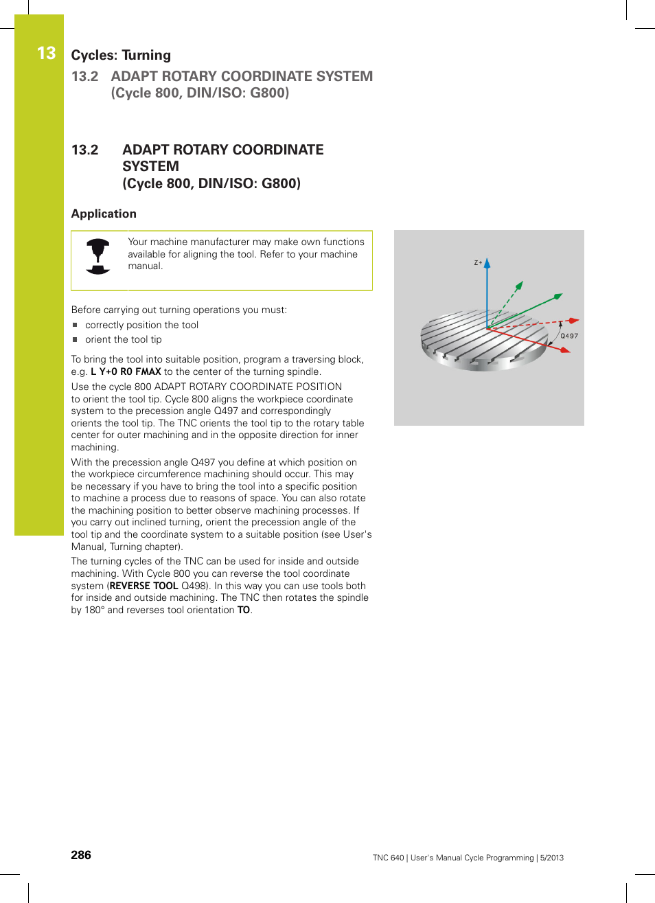 Application | HEIDENHAIN TNC 640 (34059x-02) Cycle programming User Manual | Page 286 / 581