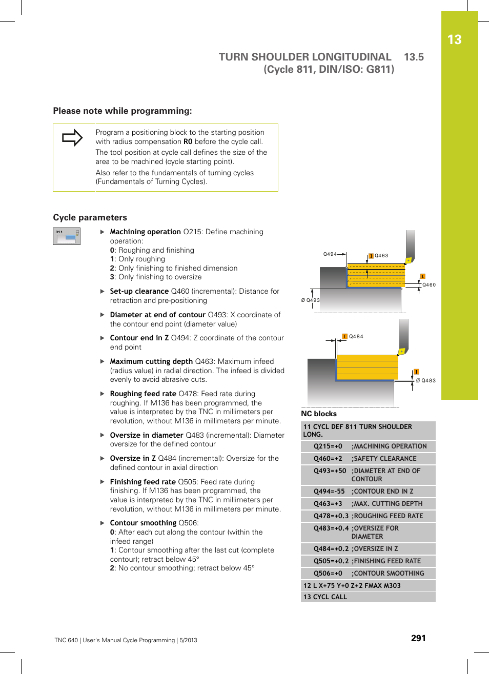 Please note while programming, Cycle parameters | HEIDENHAIN TNC 640 (34059x-02) Cycle programming User Manual | Page 291 / 581