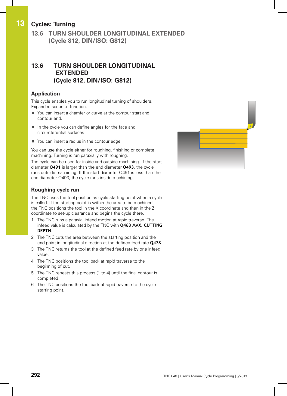 Application, Roughing cycle run | HEIDENHAIN TNC 640 (34059x-02) Cycle programming User Manual | Page 292 / 581