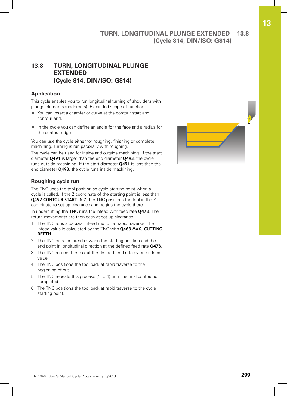 Application, Roughing cycle run | HEIDENHAIN TNC 640 (34059x-02) Cycle programming User Manual | Page 299 / 581