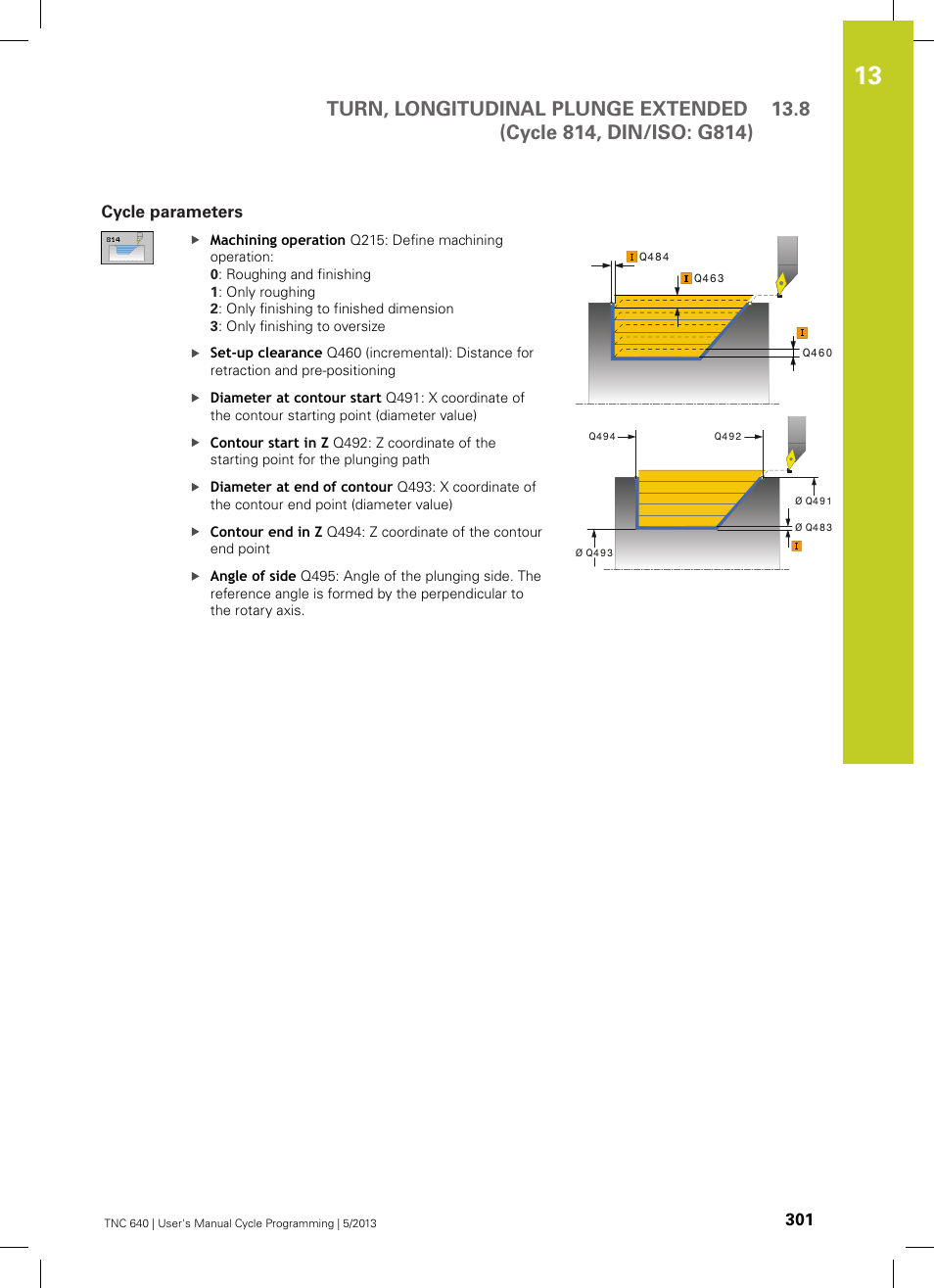 Cycle parameters | HEIDENHAIN TNC 640 (34059x-02) Cycle programming User Manual | Page 301 / 581