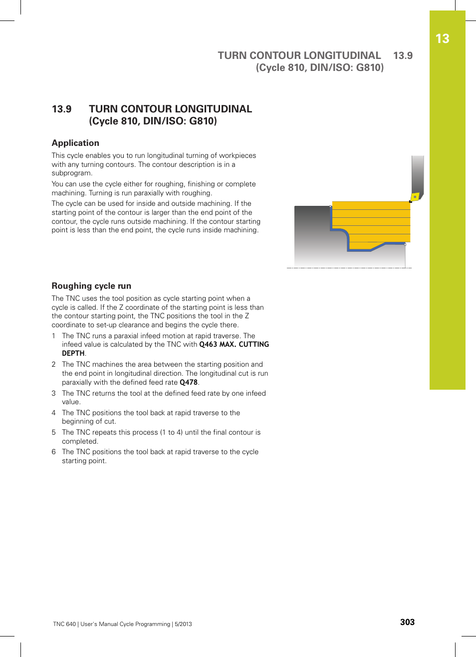 Application, Roughing cycle run | HEIDENHAIN TNC 640 (34059x-02) Cycle programming User Manual | Page 303 / 581
