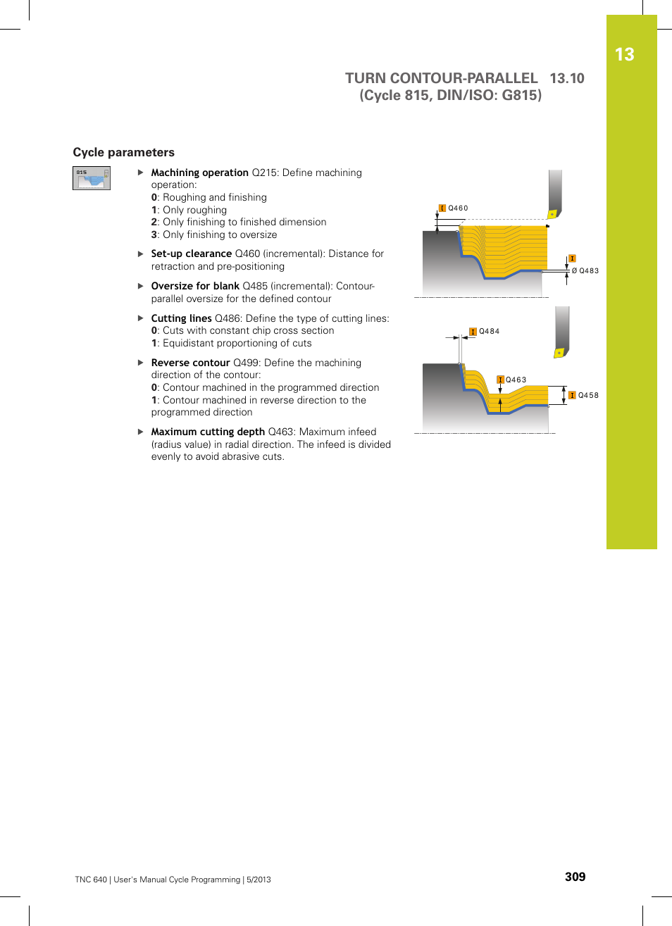 Cycle parameters | HEIDENHAIN TNC 640 (34059x-02) Cycle programming User Manual | Page 309 / 581