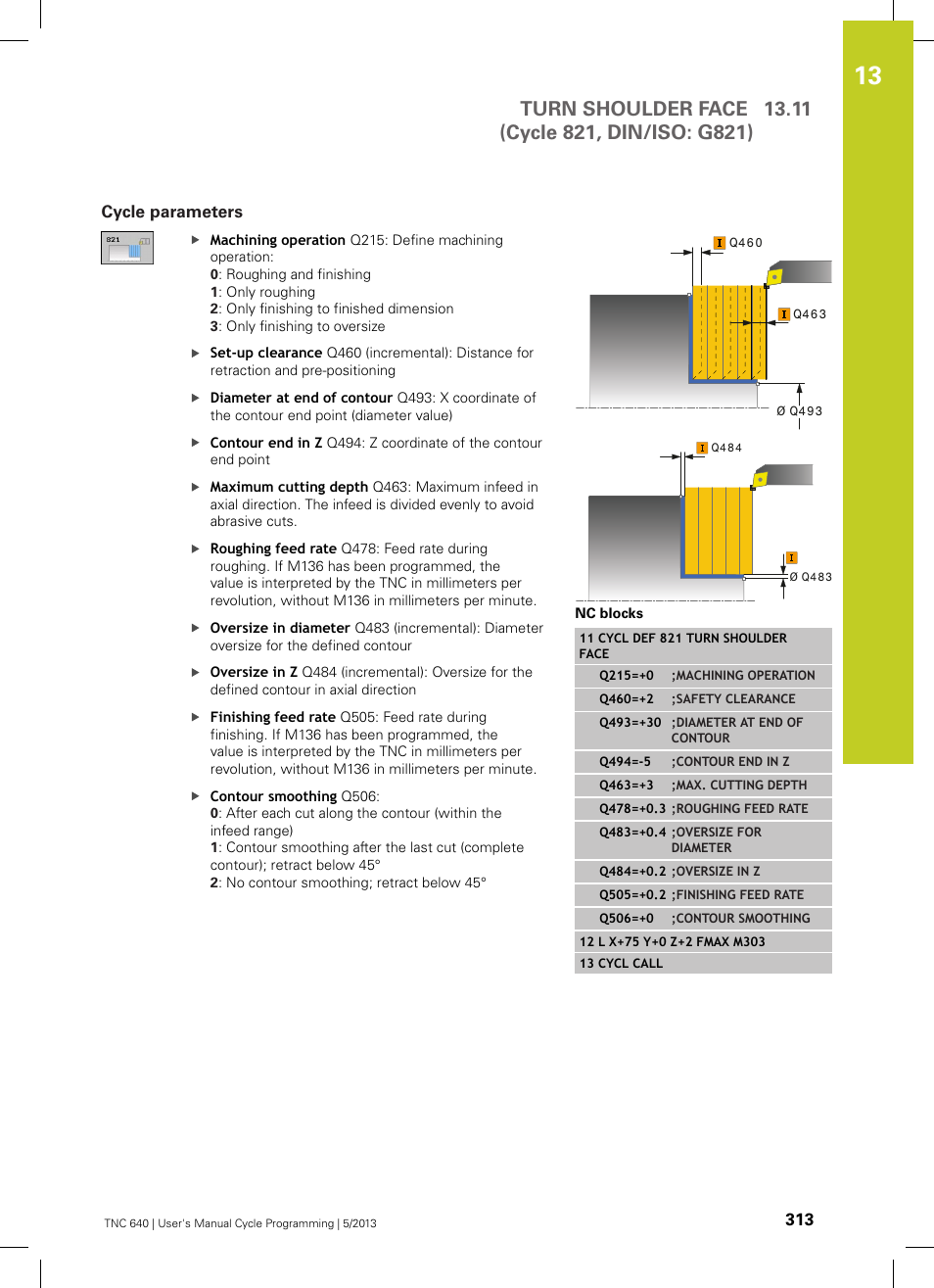 Cycle parameters | HEIDENHAIN TNC 640 (34059x-02) Cycle programming User Manual | Page 313 / 581