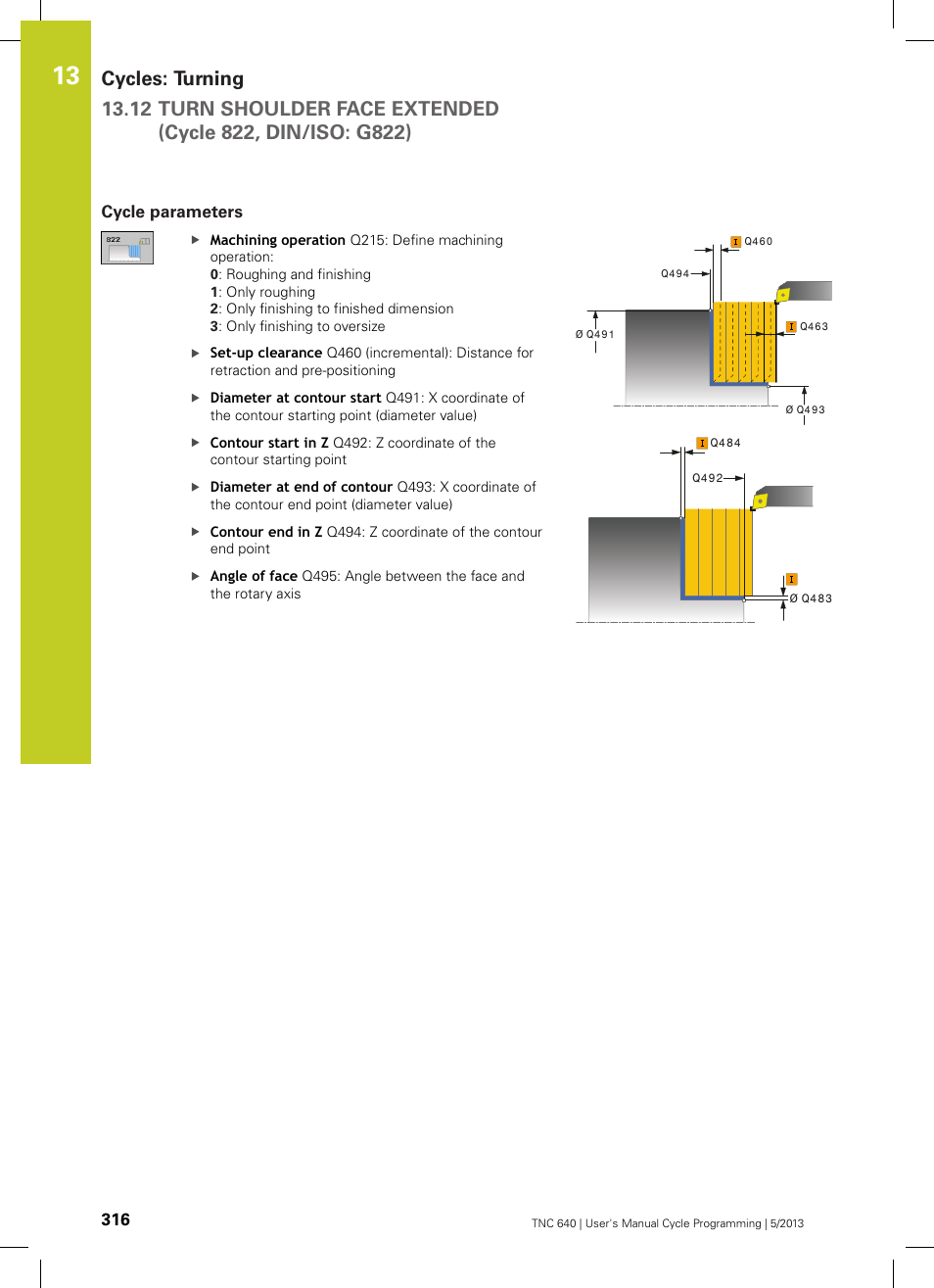 Cycle parameters | HEIDENHAIN TNC 640 (34059x-02) Cycle programming User Manual | Page 316 / 581