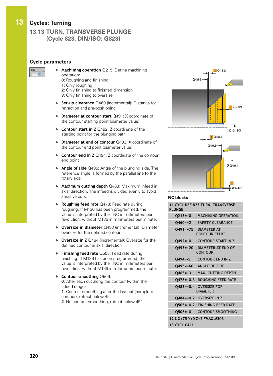 Cycle parameters | HEIDENHAIN TNC 640 (34059x-02) Cycle programming User Manual | Page 320 / 581