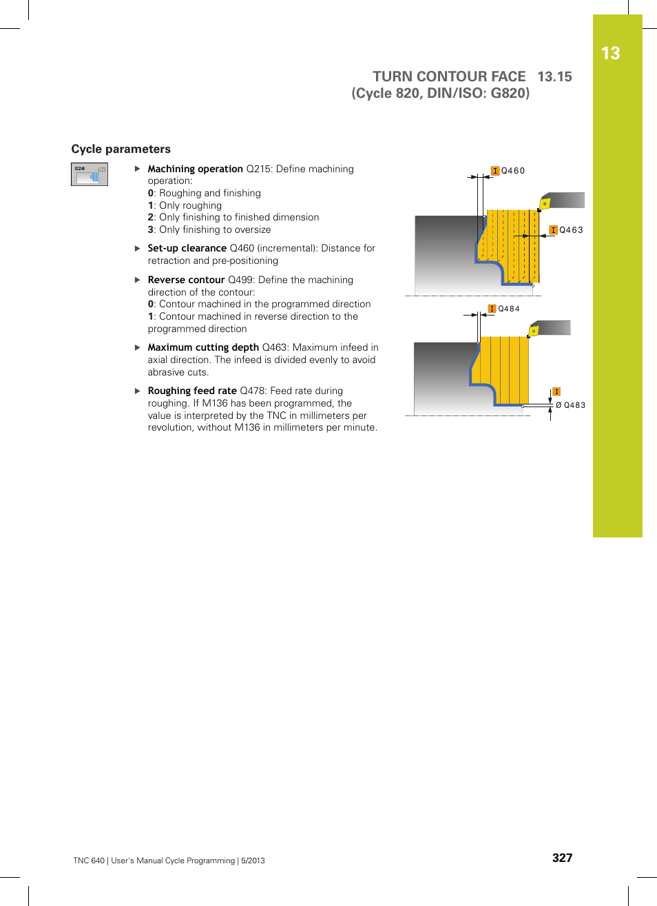 Cycle parameters | HEIDENHAIN TNC 640 (34059x-02) Cycle programming User Manual | Page 327 / 581