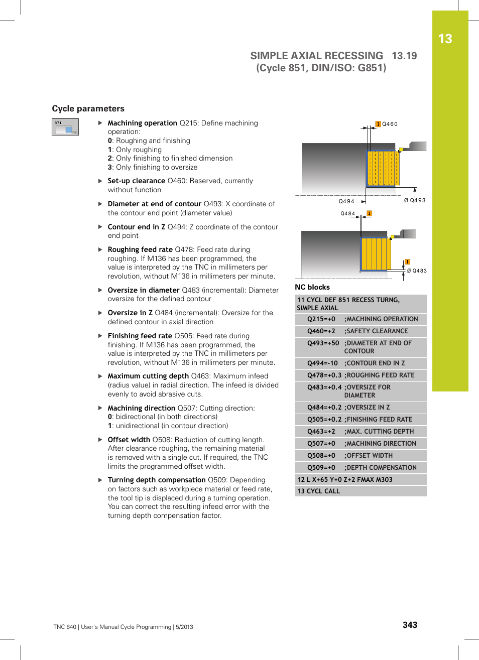 Cycle parameters | HEIDENHAIN TNC 640 (34059x-02) Cycle programming User Manual | Page 343 / 581