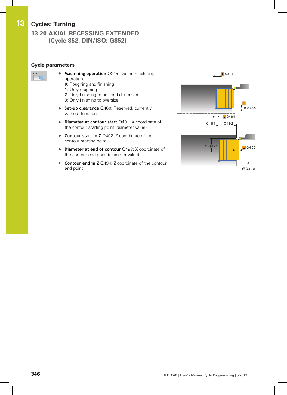 Cycle parameters | HEIDENHAIN TNC 640 (34059x-02) Cycle programming User Manual | Page 346 / 581