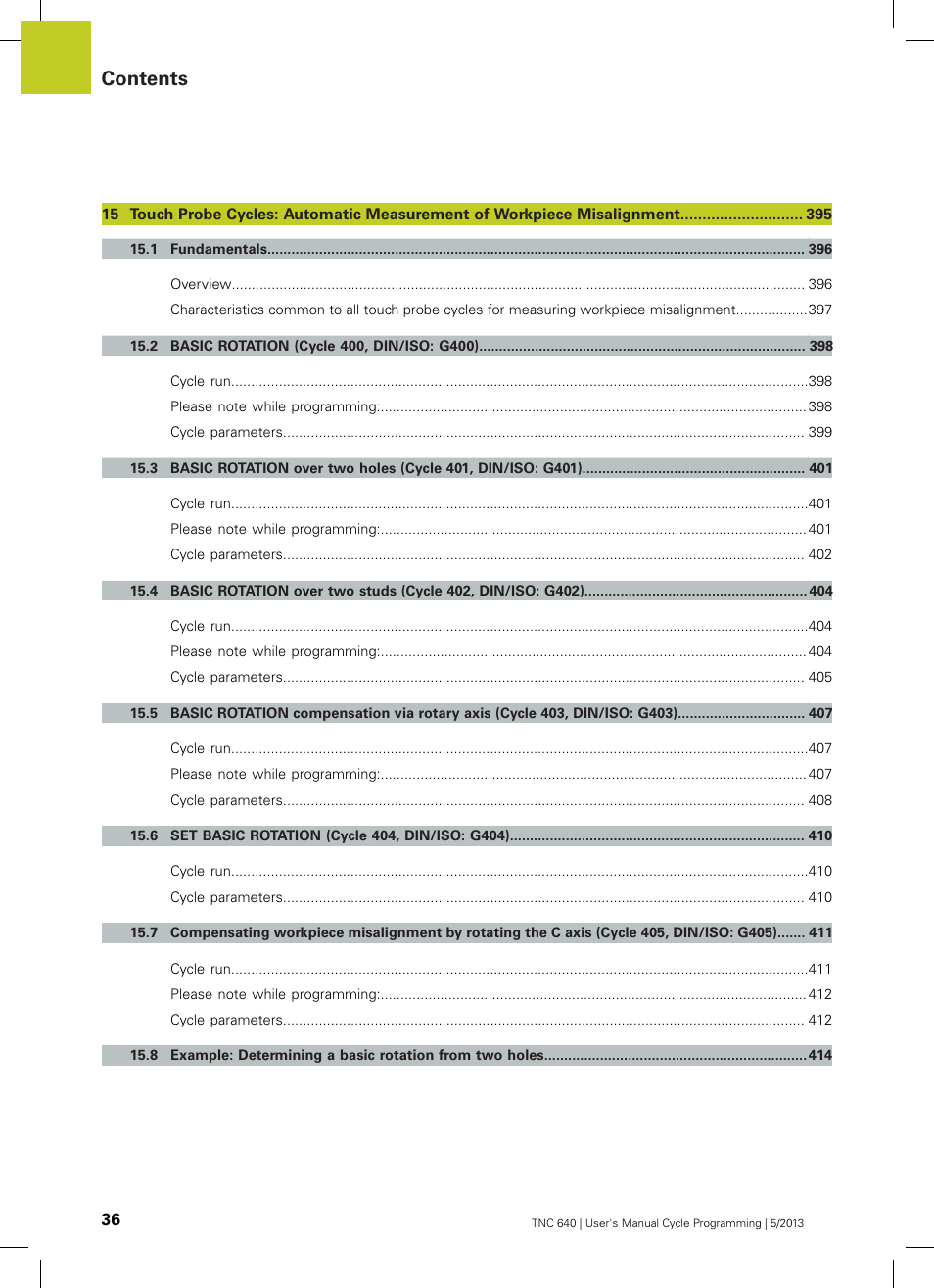 HEIDENHAIN TNC 640 (34059x-02) Cycle programming User Manual | Page 36 / 581