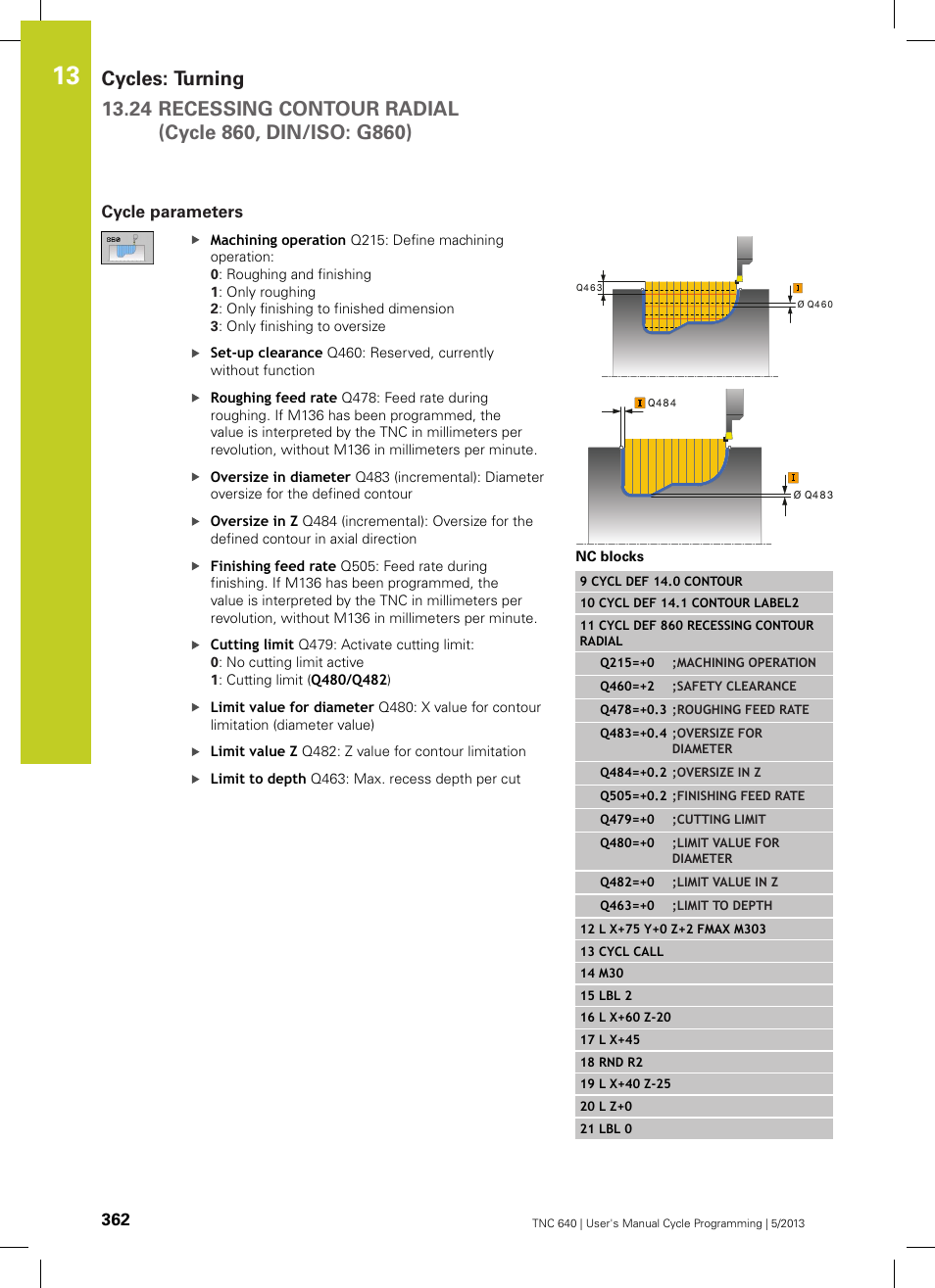 Cycle parameters | HEIDENHAIN TNC 640 (34059x-02) Cycle programming User Manual | Page 362 / 581