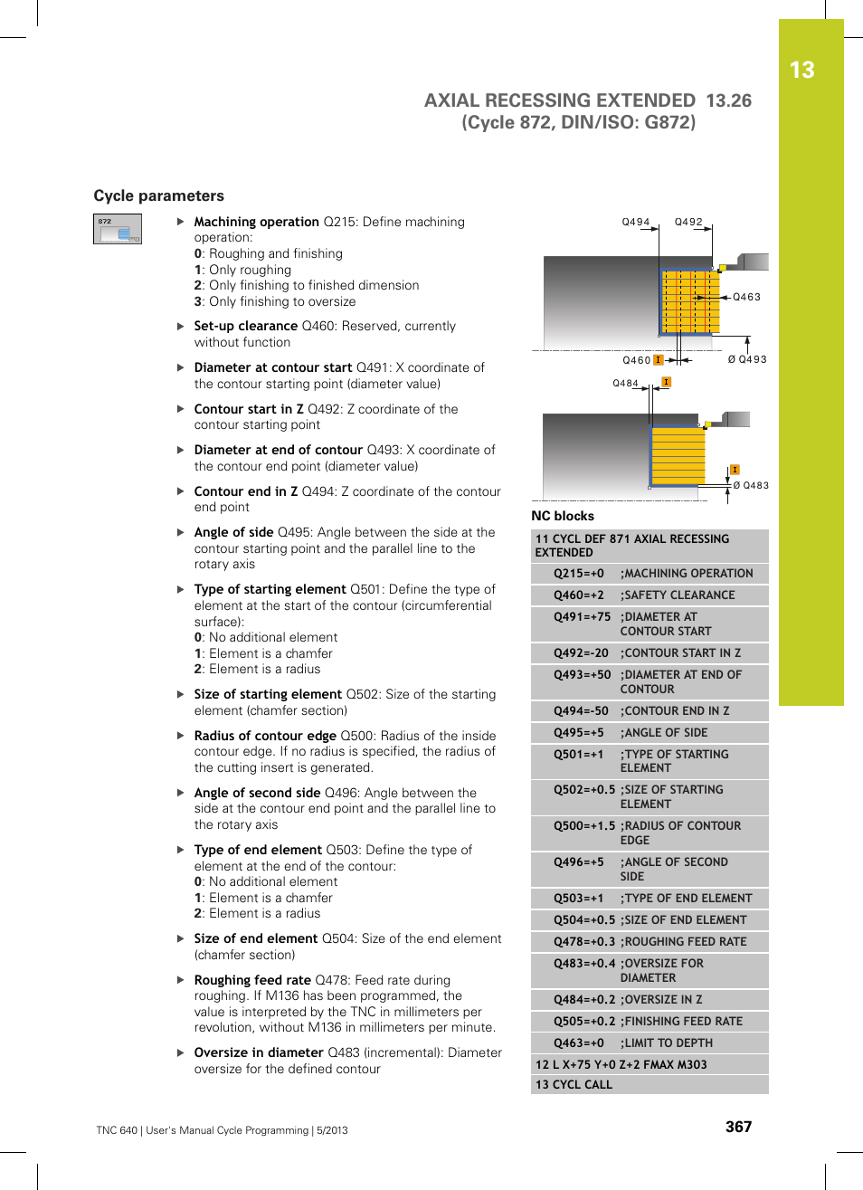 Cycle parameters | HEIDENHAIN TNC 640 (34059x-02) Cycle programming User Manual | Page 367 / 581
