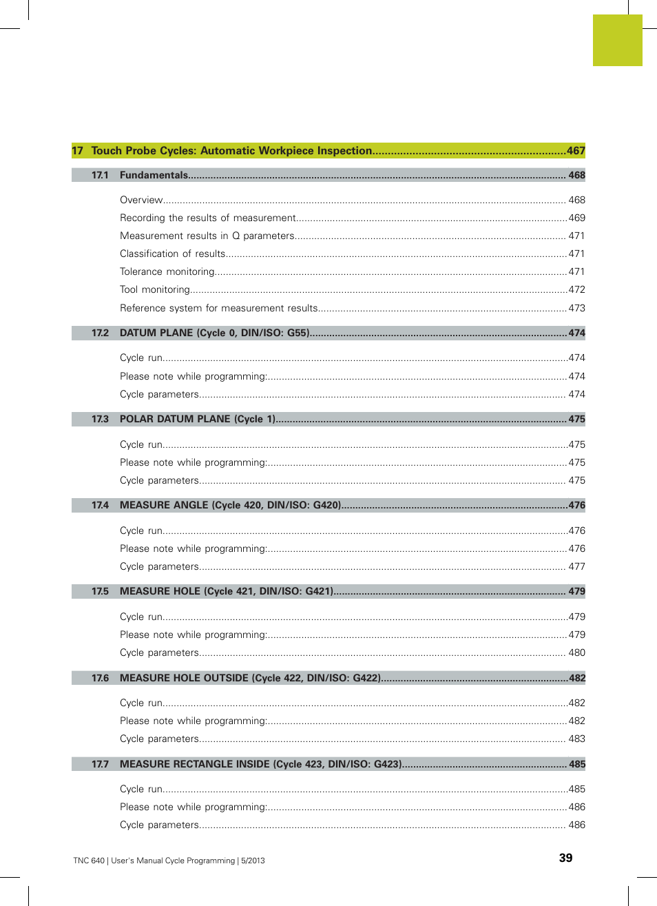 HEIDENHAIN TNC 640 (34059x-02) Cycle programming User Manual | Page 39 / 581