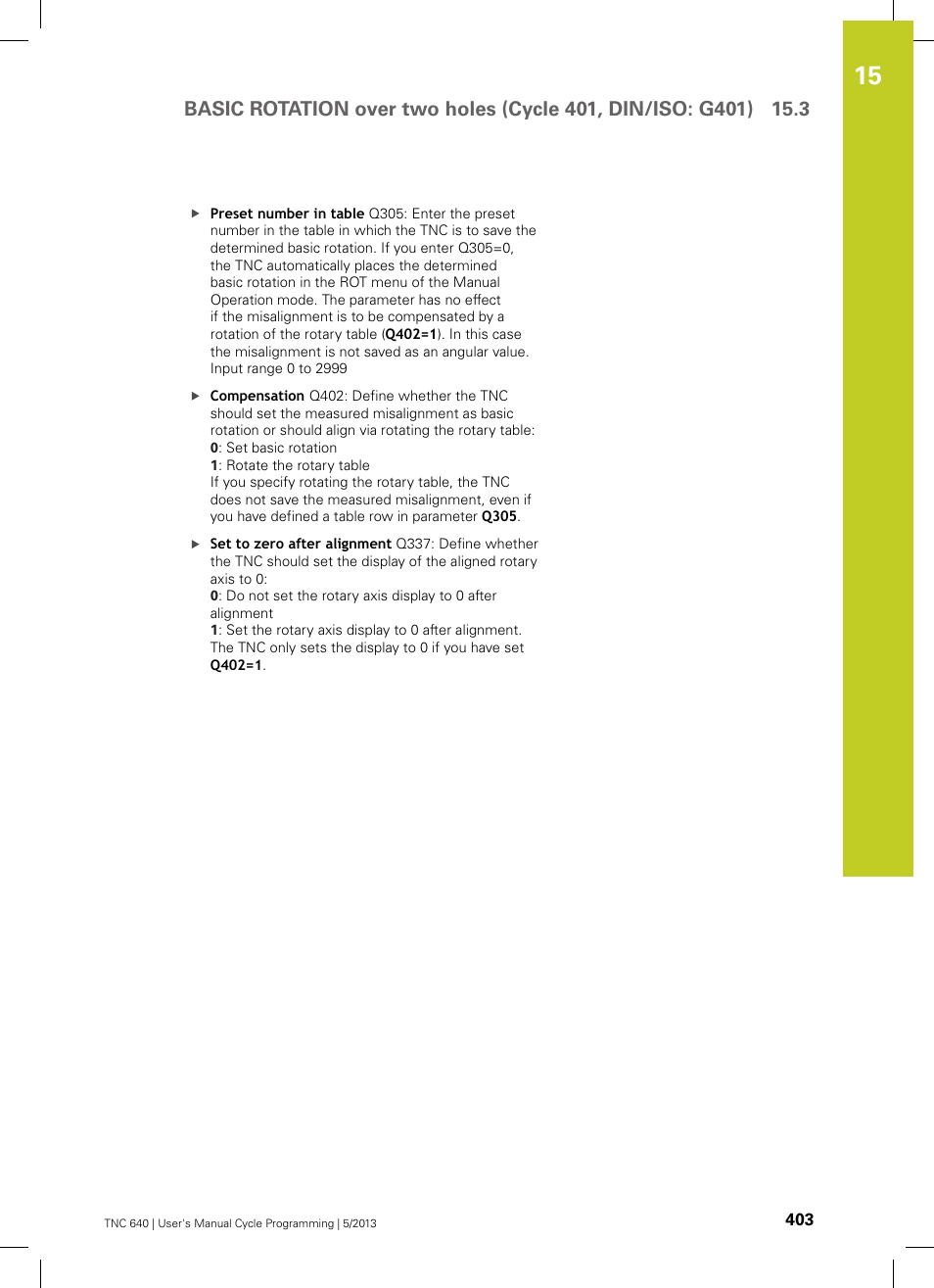 HEIDENHAIN TNC 640 (34059x-02) Cycle programming User Manual | Page 403 / 581