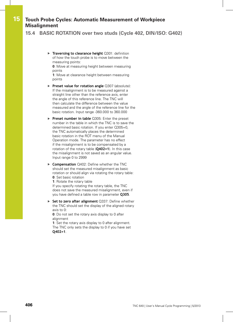 HEIDENHAIN TNC 640 (34059x-02) Cycle programming User Manual | Page 406 / 581