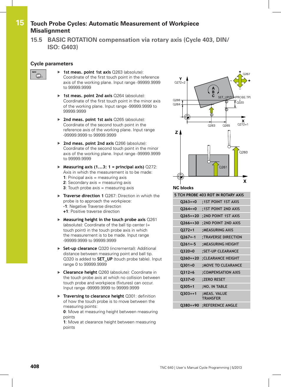 Cycle parameters | HEIDENHAIN TNC 640 (34059x-02) Cycle programming User Manual | Page 408 / 581