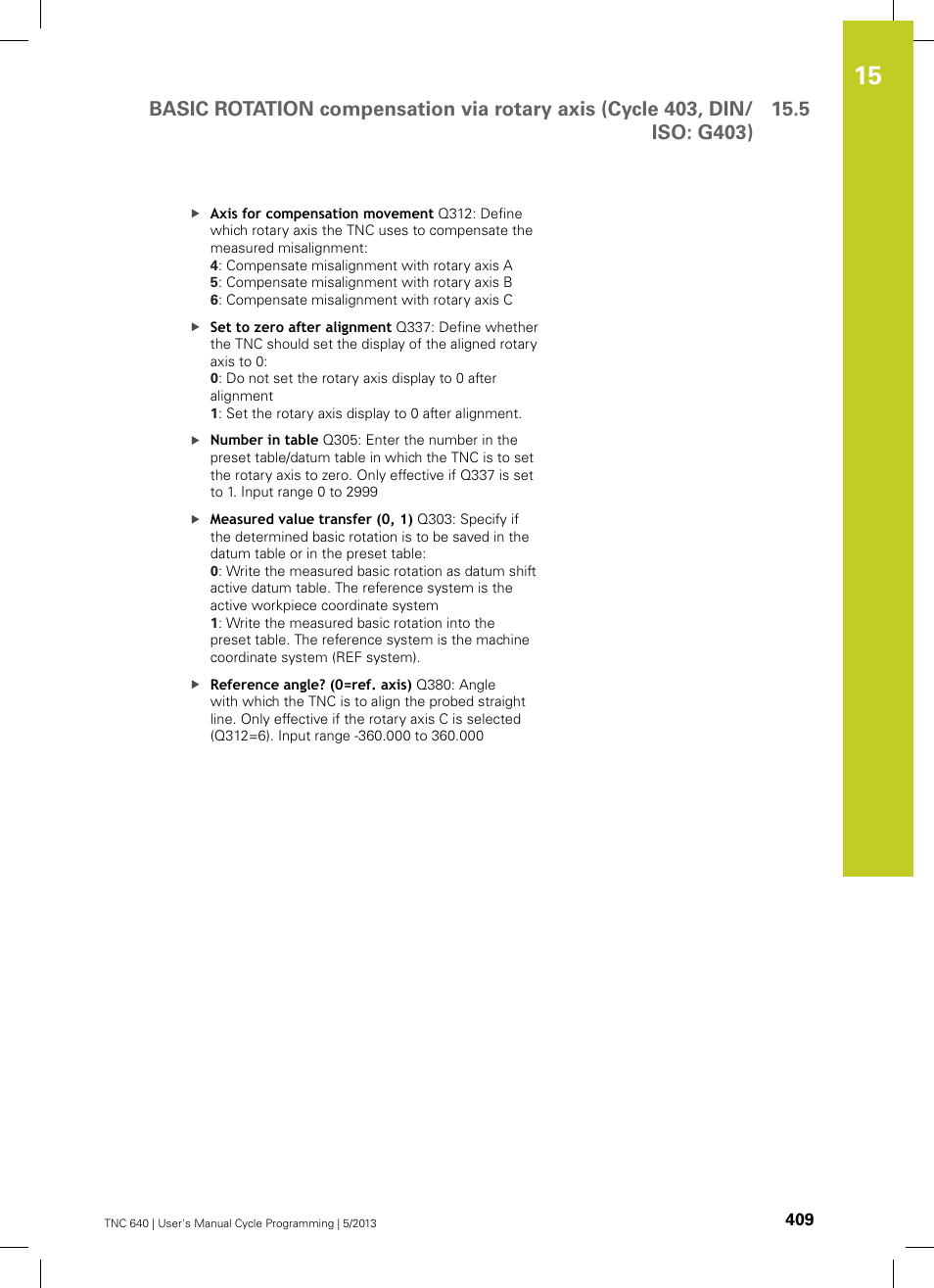 HEIDENHAIN TNC 640 (34059x-02) Cycle programming User Manual | Page 409 / 581