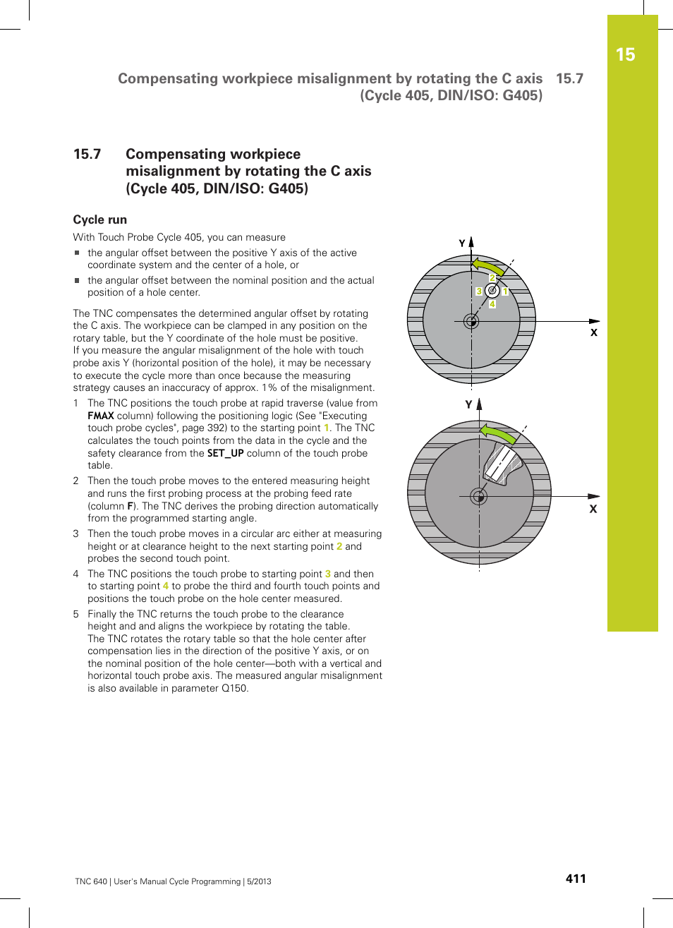 Cycle run | HEIDENHAIN TNC 640 (34059x-02) Cycle programming User Manual | Page 411 / 581
