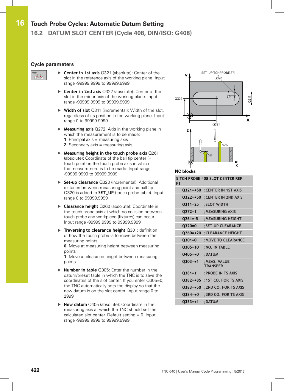 Cycle parameters | HEIDENHAIN TNC 640 (34059x-02) Cycle programming User Manual | Page 422 / 581