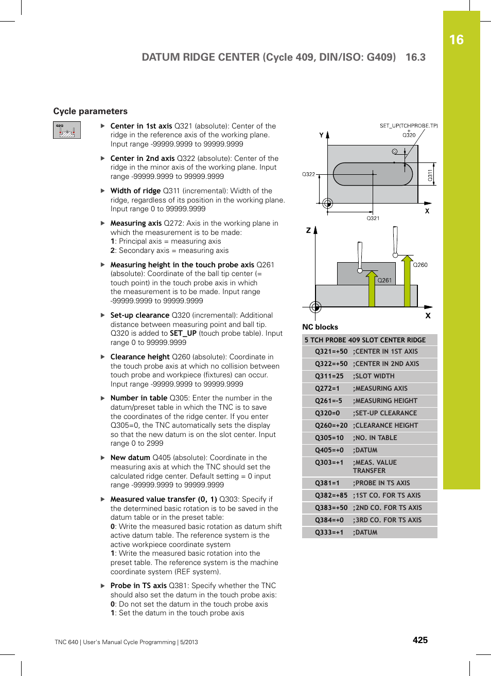 Cycle parameters | HEIDENHAIN TNC 640 (34059x-02) Cycle programming User Manual | Page 425 / 581