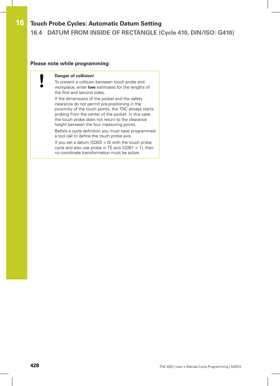 Please note while programming | HEIDENHAIN TNC 640 (34059x-02) Cycle programming User Manual | Page 428 / 581