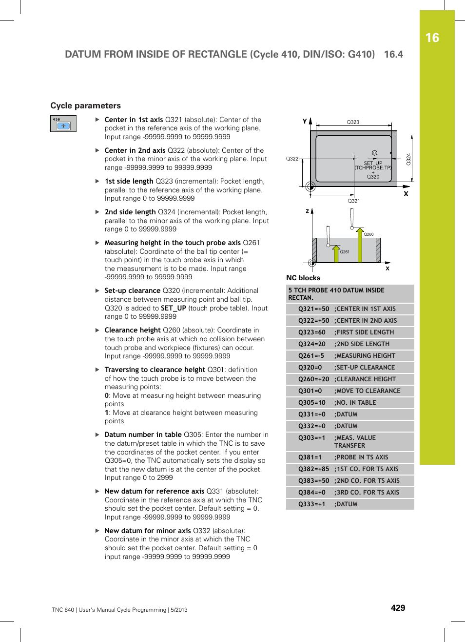 Cycle parameters | HEIDENHAIN TNC 640 (34059x-02) Cycle programming User Manual | Page 429 / 581