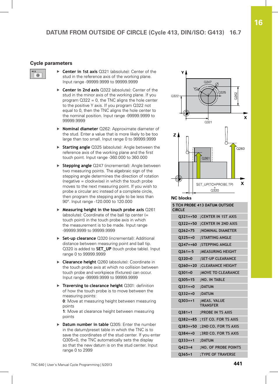 Cycle parameters | HEIDENHAIN TNC 640 (34059x-02) Cycle programming User Manual | Page 441 / 581