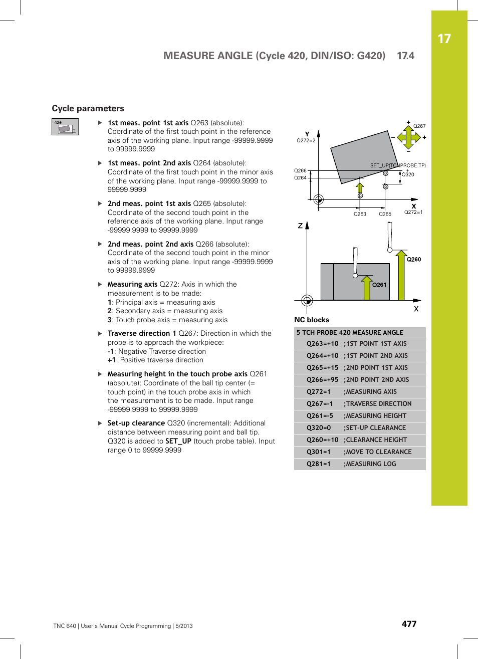 Cycle parameters | HEIDENHAIN TNC 640 (34059x-02) Cycle programming User Manual | Page 477 / 581
