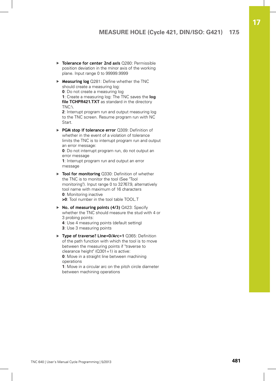 HEIDENHAIN TNC 640 (34059x-02) Cycle programming User Manual | Page 481 / 581
