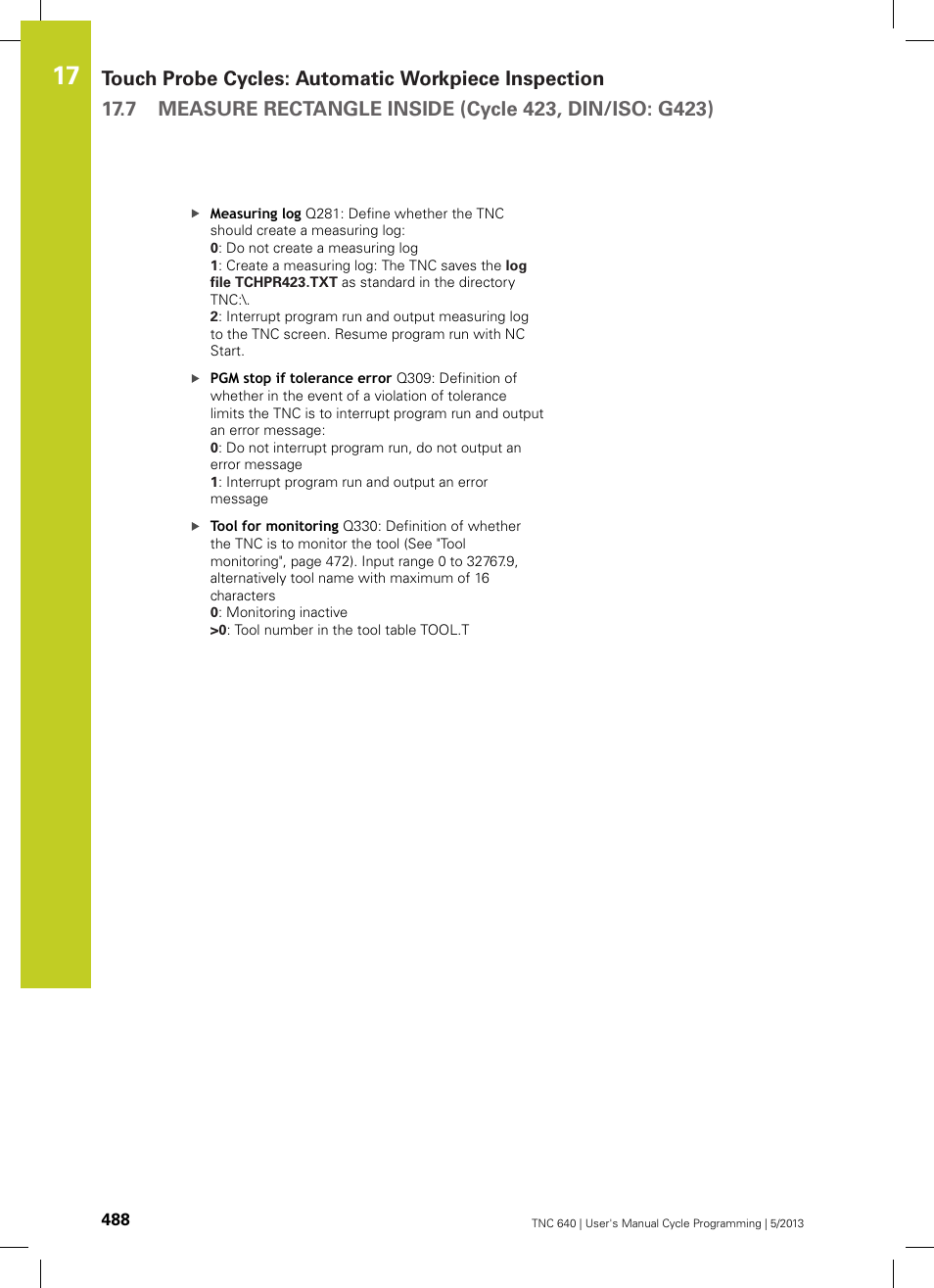 HEIDENHAIN TNC 640 (34059x-02) Cycle programming User Manual | Page 488 / 581