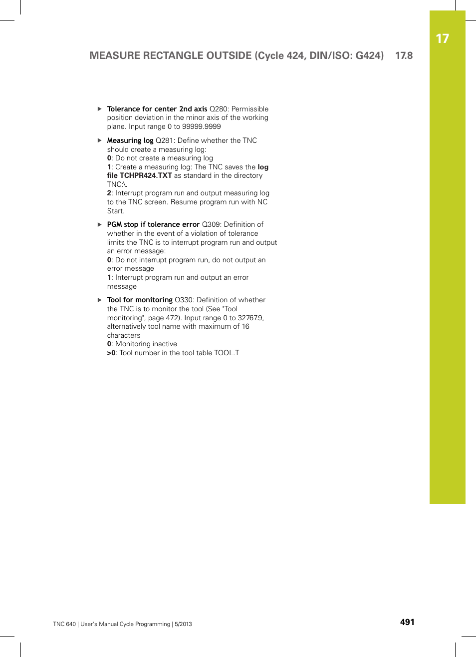 HEIDENHAIN TNC 640 (34059x-02) Cycle programming User Manual | Page 491 / 581