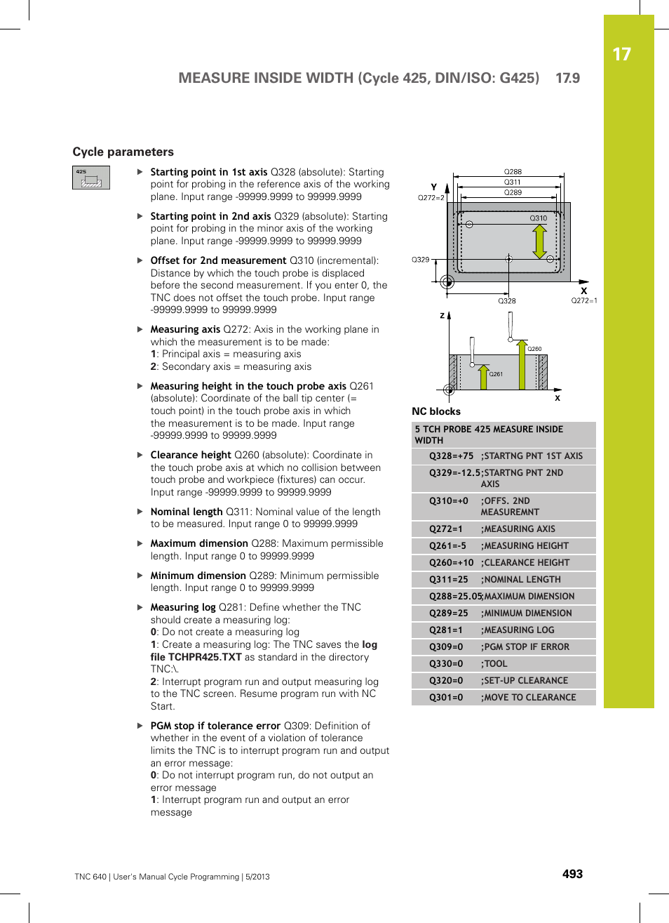 Cycle parameters | HEIDENHAIN TNC 640 (34059x-02) Cycle programming User Manual | Page 493 / 581