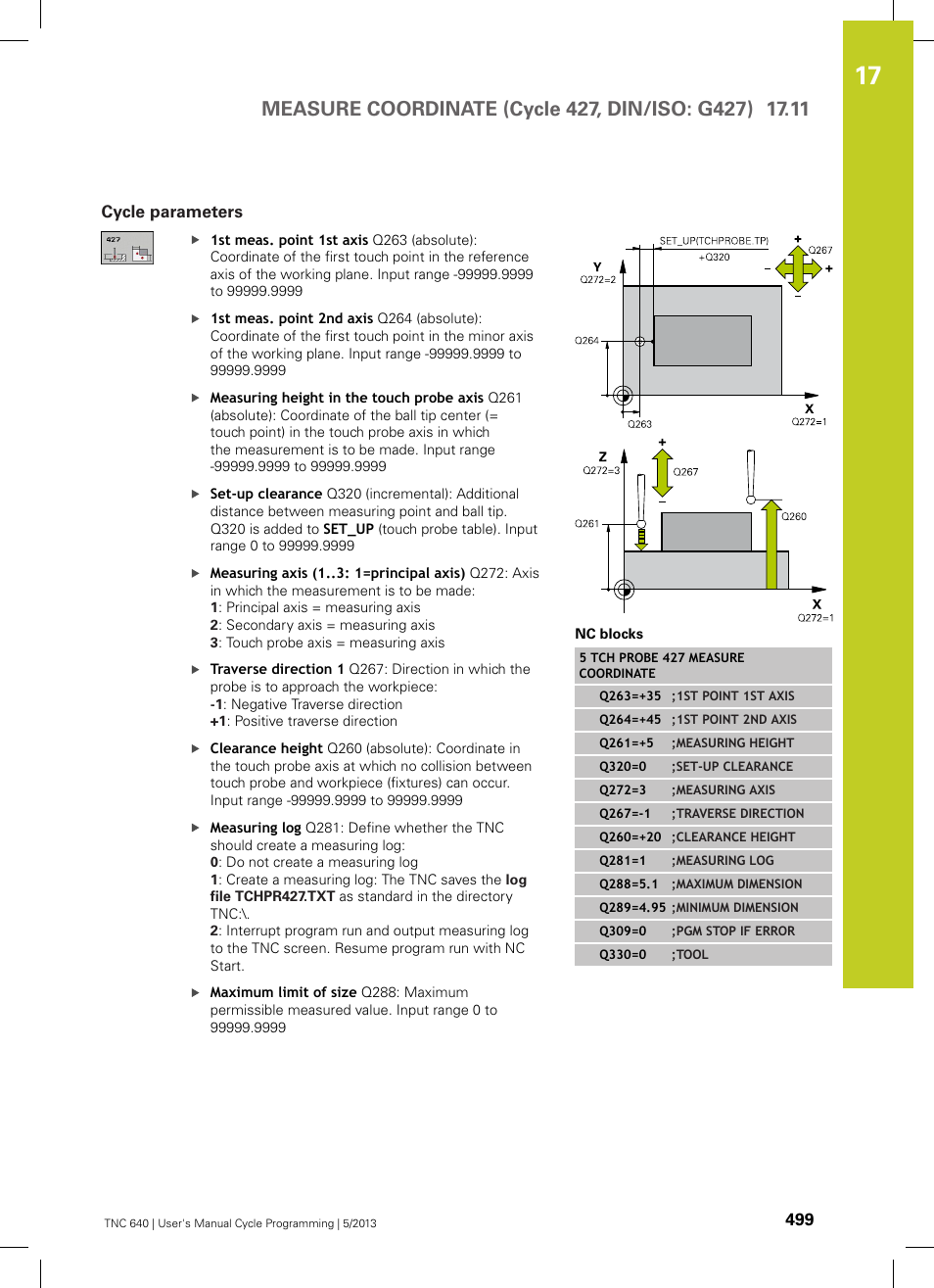 Cycle parameters | HEIDENHAIN TNC 640 (34059x-02) Cycle programming User Manual | Page 499 / 581