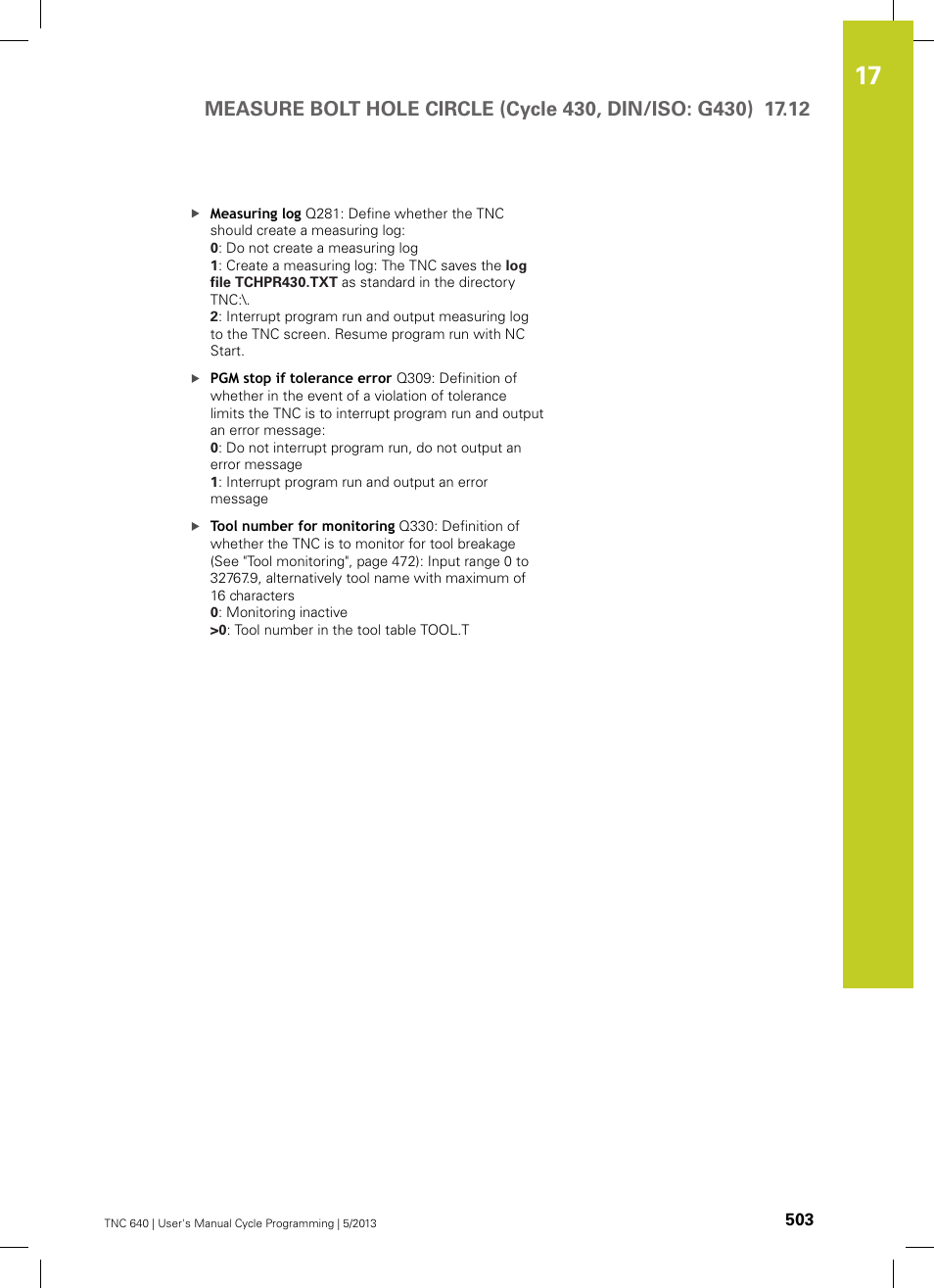 HEIDENHAIN TNC 640 (34059x-02) Cycle programming User Manual | Page 503 / 581